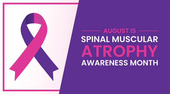 August is Spinal Muscular Atrophy Awareness Month concept. Template for background, banner, card, poster