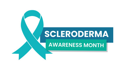 National Scleroderma Awareness Month background banner or poster design template.