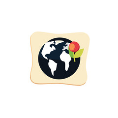 hand holding the earth