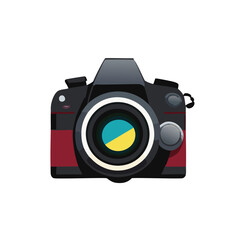 digital camera on white background