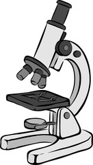 Light Microscope isolated on White Background