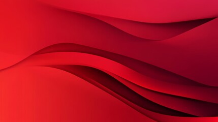 Minimalist red wave background with smooth curves, modern abstract design for website or presentation backdrop