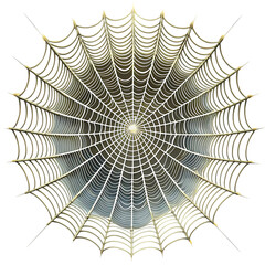 Obraz premium Intricate Spiderweb Design A Circular Tapestry of Natures Art isolated on transparent baackground