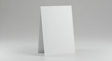 Blank White Tent Card Mockup Design Template