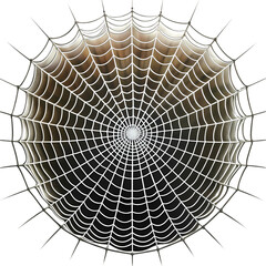 Obraz premium Intricate Spiderweb Detail isolated on transparent baackground