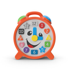 Toy Clock Isolated on Transparent Background