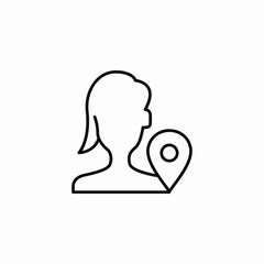 contact location icon sign vector