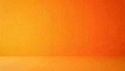 Bright orange room background with textured wall and floor