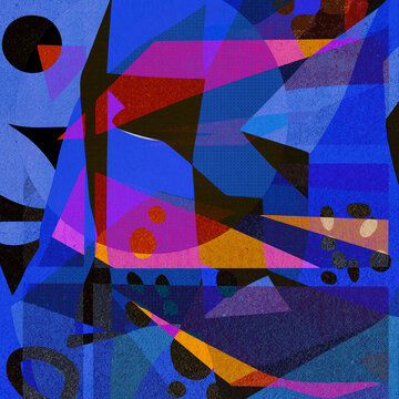 Concept Art for a Psychedelic Music Album Cover. Square art of layered geometric shapes in vibrant hues, evoking psychedelic rock, electronic, ambient, and experimental vibes. 