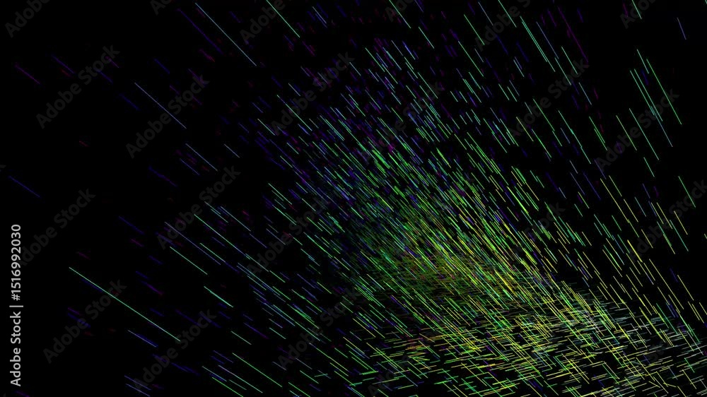 Poster futuristic video animation with particles object falling on floor in motion, 1920×1080 loop 4k good 