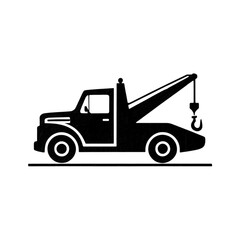 Naklejka premium Tow Truck Icon Vector Silhouette Hook Vehicle Graphic