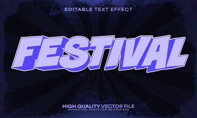 Vintage cartoon text effect, editable text effect and comics 3d font style bold shadow retro poster design