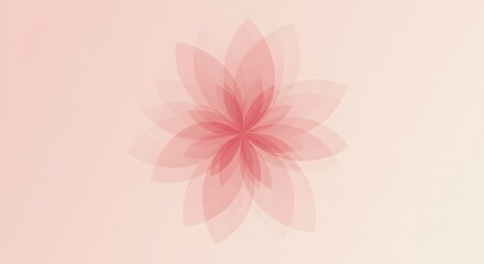 Abstract floral background with layered transparent petals and flowing organic shapes for modern designs
