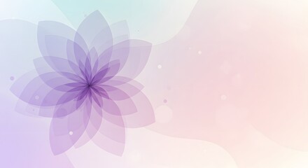 Abstract floral background with layered transparent petals and flowing organic shapes for modern designs