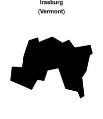 Irasburg (Vermont) blank outline map
