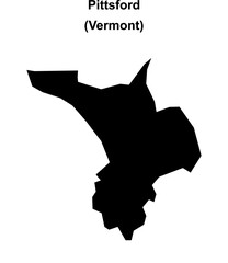 Pittsford (Vermont) blank outline map