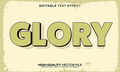 Retro classic text effect, editable text effect and vintage 3d font style bold shadow oldschool poster design
