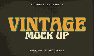 Retro classic text effect, editable text effect and vintage 3d font style bold shadow oldschool poster design
