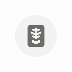 Obraz premium medical ray screening icon sign vector