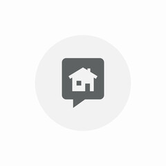 real estate notifications icon sign vector