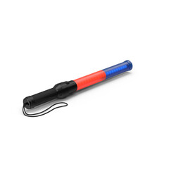 Traffic Control LED Light Wand Switched On Isolated on Transparent Background