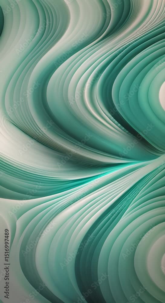 Poster a teal abstract digital pattern with a soft wavy texture 4k vertical