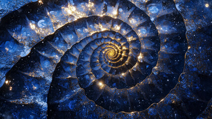 Fototapeta premium Abstract Blue Digital Spiral Background