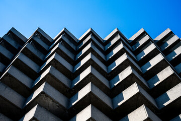 Concrete wall white cement geometric form shade shadow Architecture details