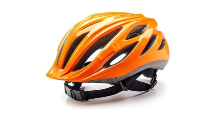 orange helmet isolated on white