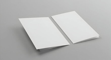Blank Bi Fold Brochure Mockup Design Template