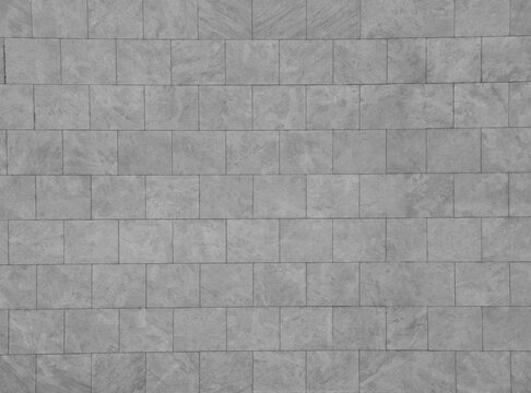 top front view of Grey gray tile design for exterior interior wall and floor in kitchen, bathroom, toilet building house home living room. Clean square ceramic tile grid pattern. Vector illustration.