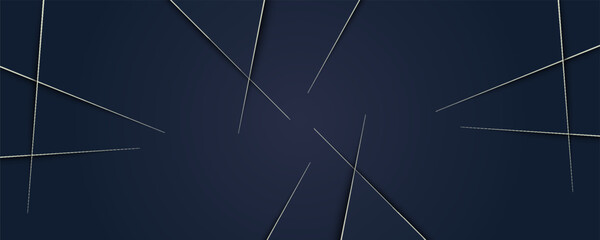 Dark blue and gold luxury line overlap layered abstract background, with lighting effect for branding and wallpaper