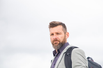male photographer in the city