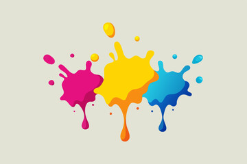 Colorful hand print art vector illustration on white background