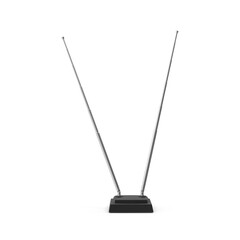 TV Antenna with Twin Telescopic Rods isolated on transparent background