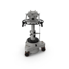 Industrial Manual Valve Control with Wheels isolated on transparent background