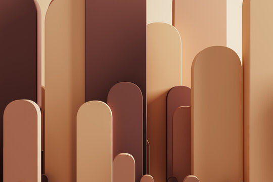 Soft geometric shapes create a calm abstract background for design