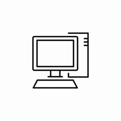 desktop setup icon sign vector