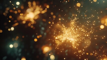 Fototapeta premium Night Sky with Fireworks