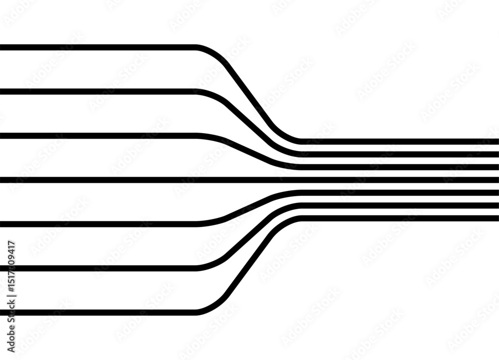 Aufkleber vector pattern of thin black parallel lines on a white background. design element in retro style. mo