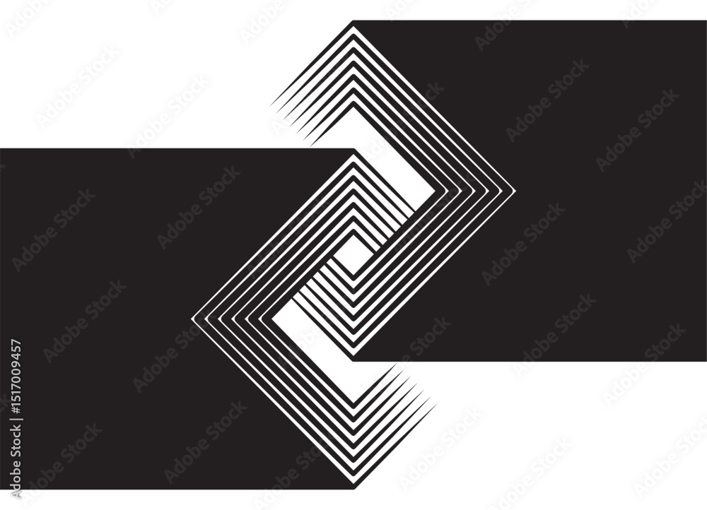 Poster black and white pattern with parallel lines in retro style. modern vector background for covers, pos