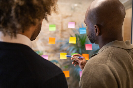 Diverse professionals brainstorming in Barcelona