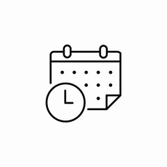 time calendar icon sign vector