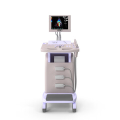Ultrasound Machine isolated on transparent background