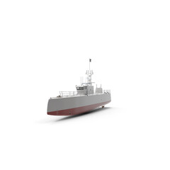 Unmanned Ship isolated on transparent background