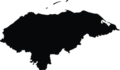 Obraz premium Map of Honduras North American Country Silhouette Flat Design