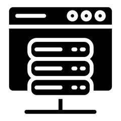 Hosting Vector Glyph Icon Design