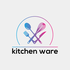 kitchen store logo design vector