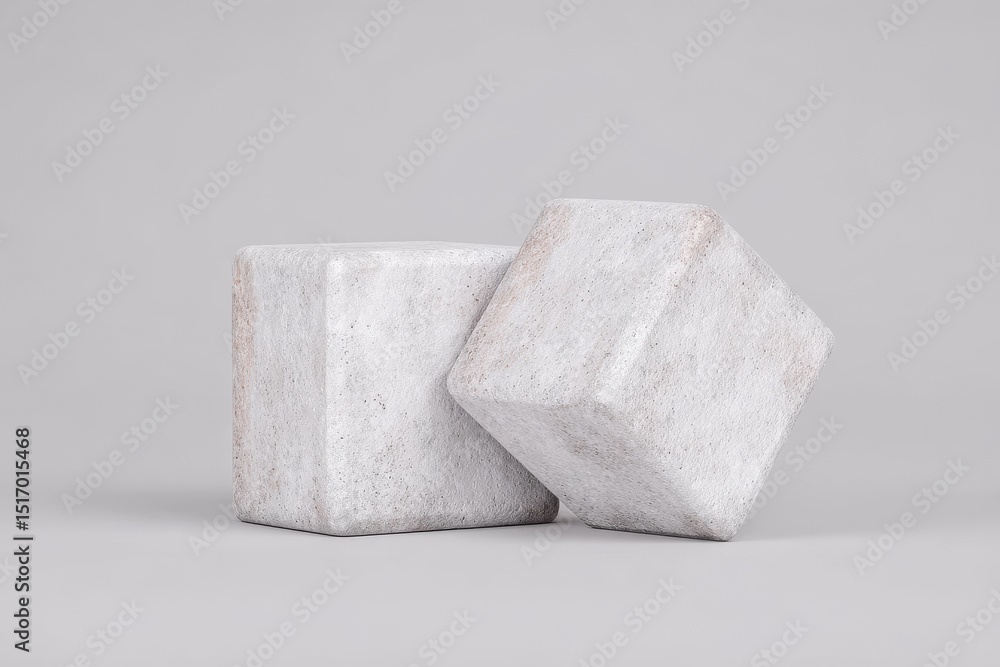 Poster a stone showcase or rock podium positioned on a gray background with marble and a spotlight concept,