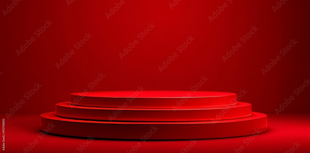 Aufkleber a 3d rendering of a pedestal supporting a modern stand podium for platform display, situated on a re